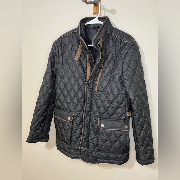Men’s Dewberry Black Winter Coat Size S - Picture 1 of 5